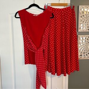 Vintage Valentino Miss V Silk Polka Dot Set